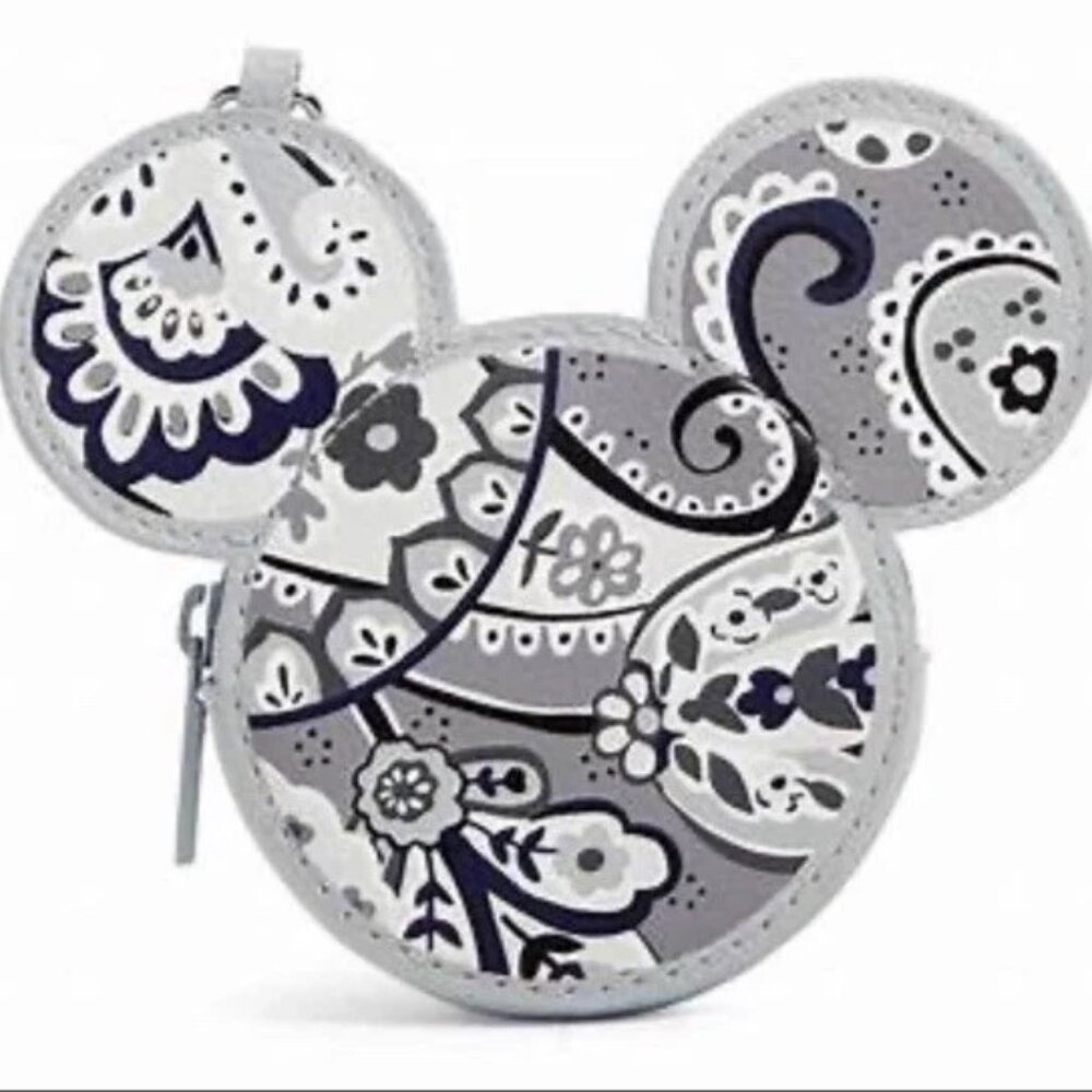 Vera Bradley Disney Mickey Mouse Zip Bag Charm Piccadilly Paisley Coin Purse